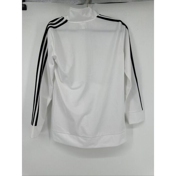 Adidas Jacket Boys Large (14-16) White Windbreaker Soft Athletic Running NWT - Picture 3 of 11